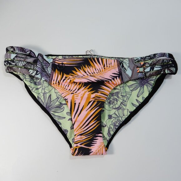 Maaji Nightly Oasis Hipster Cut Bikini Bottom Size L Multi Reversible NEW - Picture 5 of 9